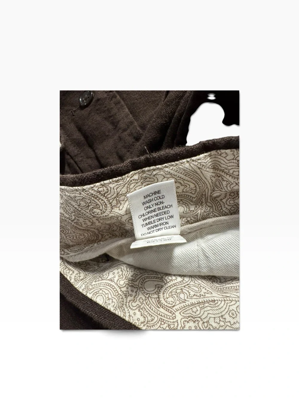 Banana Republic Dark Brown Cargo Linen Pants